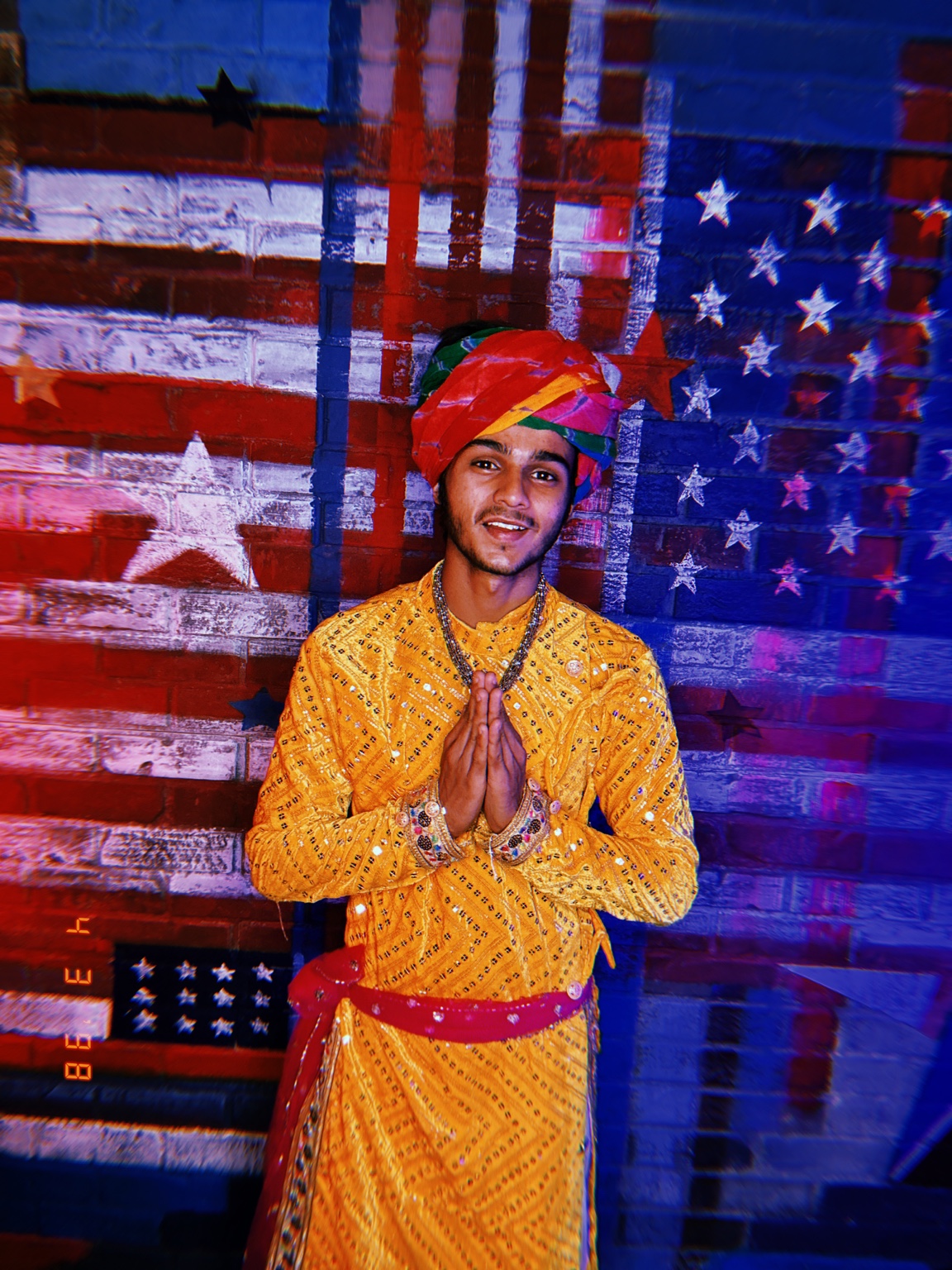 Praveen Prajapat in traditional Rajasthani costume